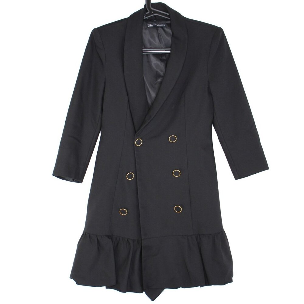 Zara Womens Small Black Blazer Dress K637